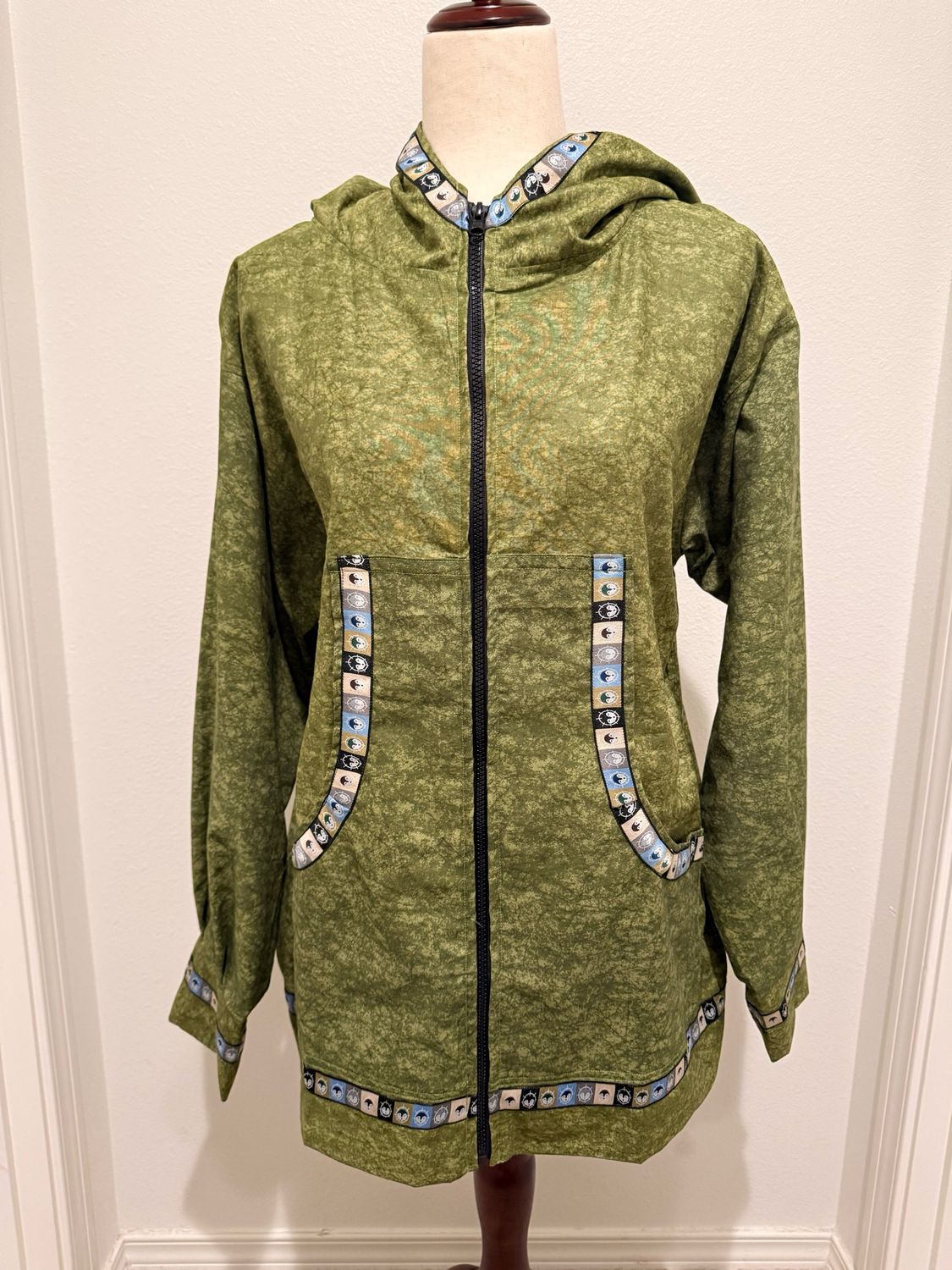 Green Women Zipper Kuspuk