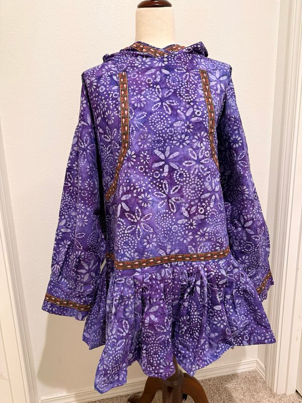 Purple Floral Batiks Kuspuk women kuspuk adult kuspuk