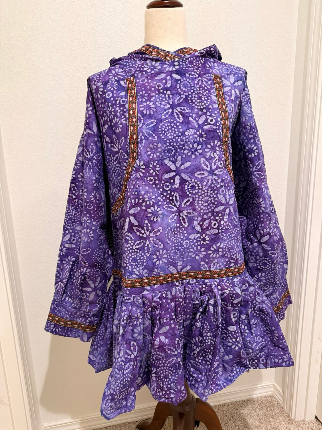 Purple Floral Batiks Kuspuk women kuspuk adult kuspuk