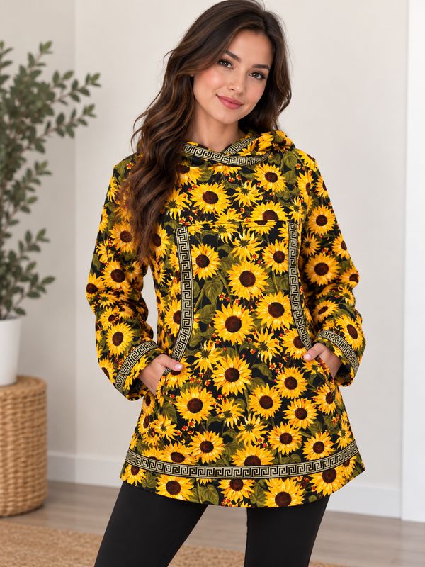 Sunflower Kuspuk women kuspuk adult kuspuk