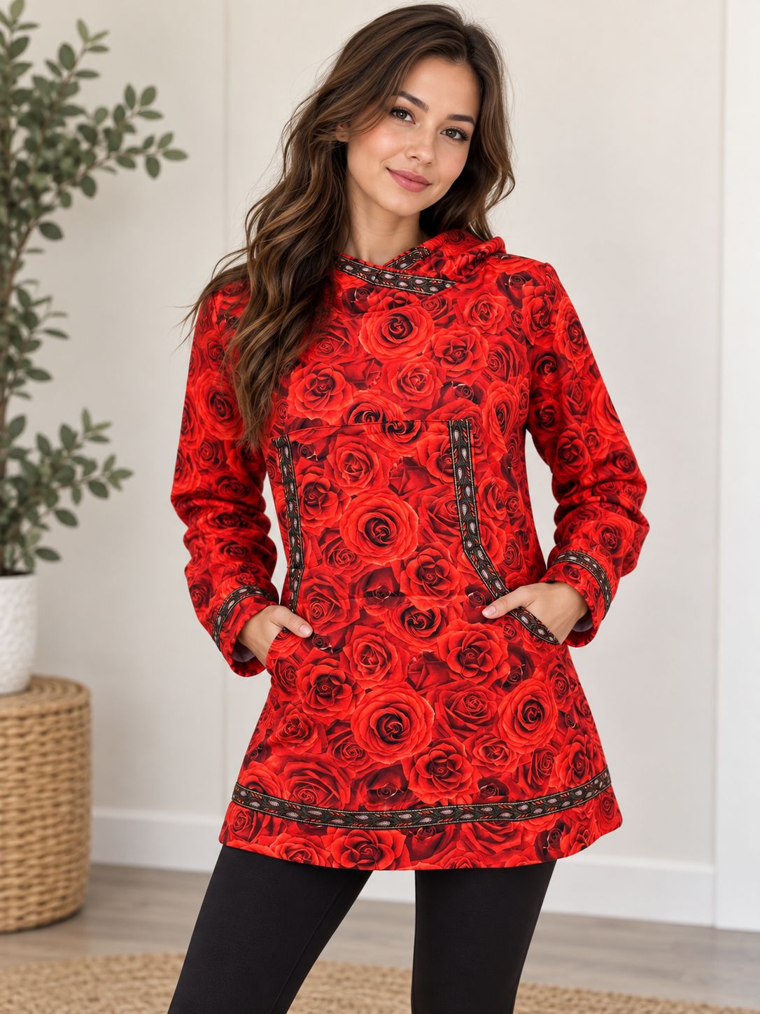 Roses Kuspuk women kuspuk adult kuspuk