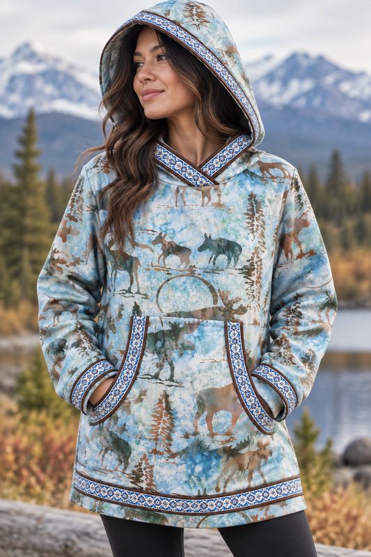 Moose Batiks Women Kuspuk Men kuspuk