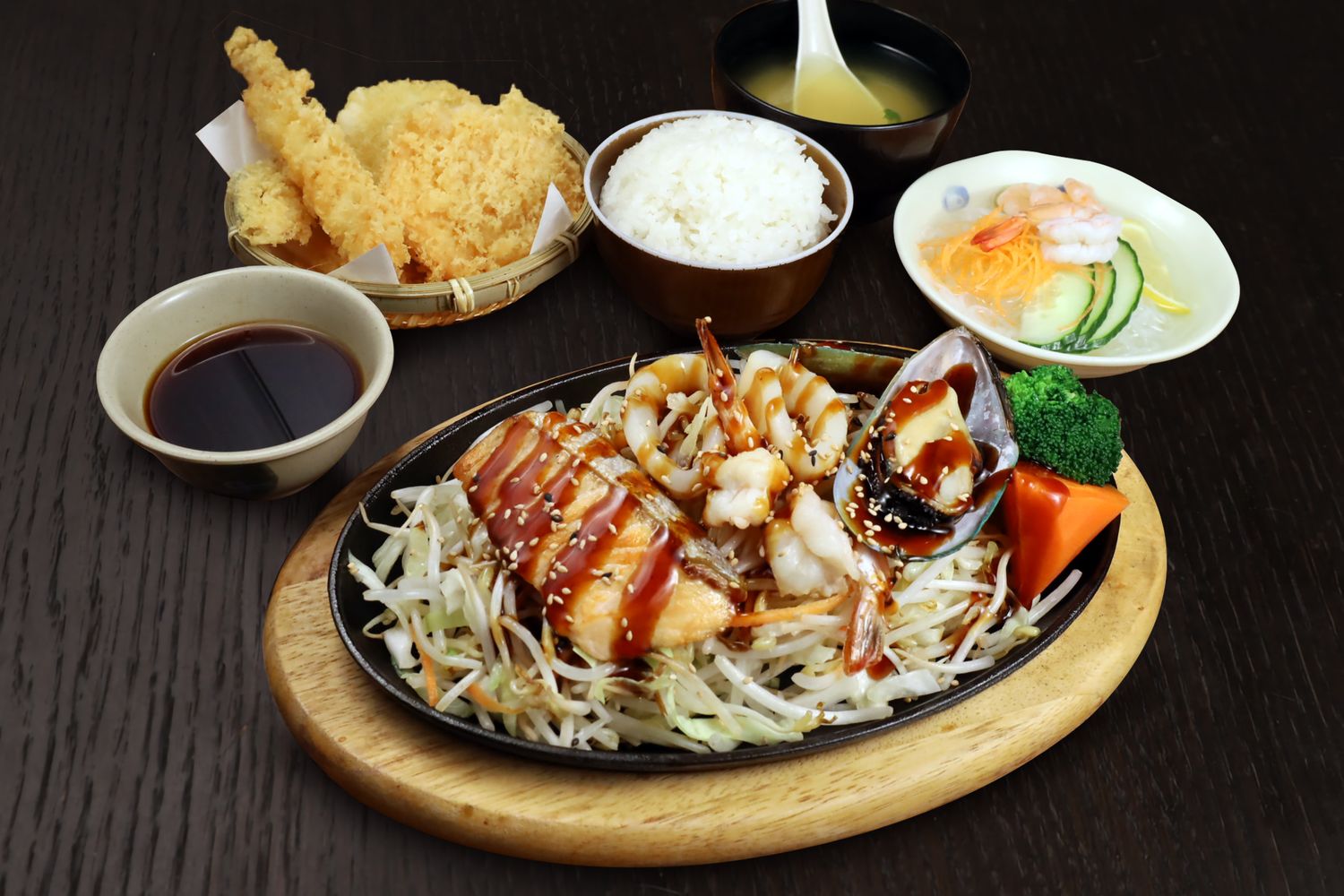 Seafood Teriyaki Plate