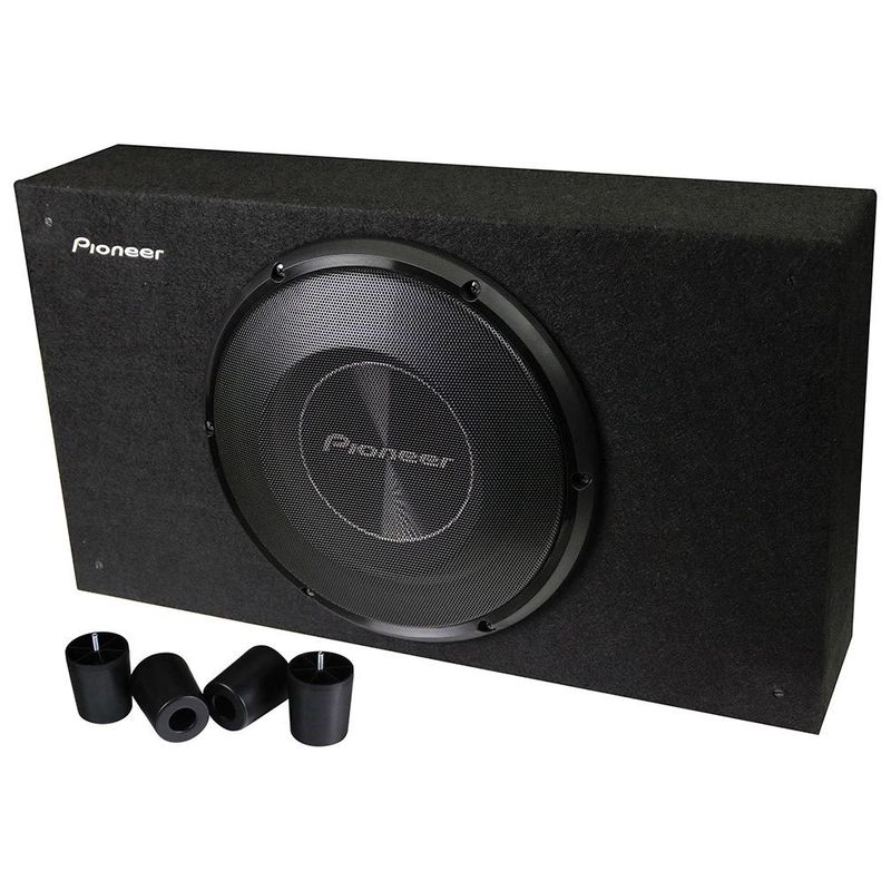 Pioneer Single 10&quot; Shallow Mount Pre-Loaded Enclosure - 1200 Watts 2ohm