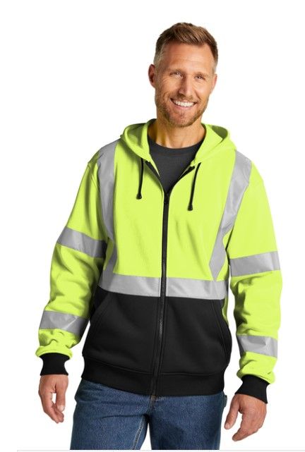 NLGA Heavy Duty Reflective Fleece Full-Zip Hoodie