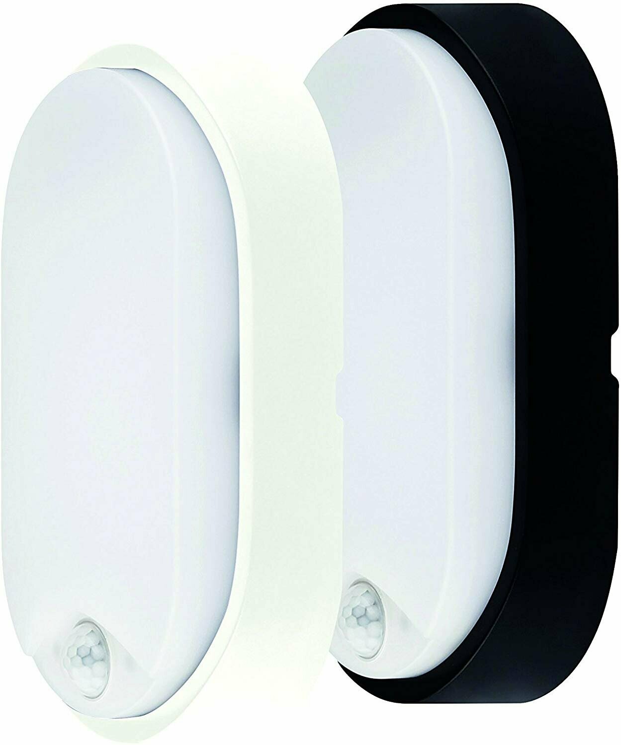 luceco  IP45 oval LED Bulkhead Mit PIR Bewegungsmelder
