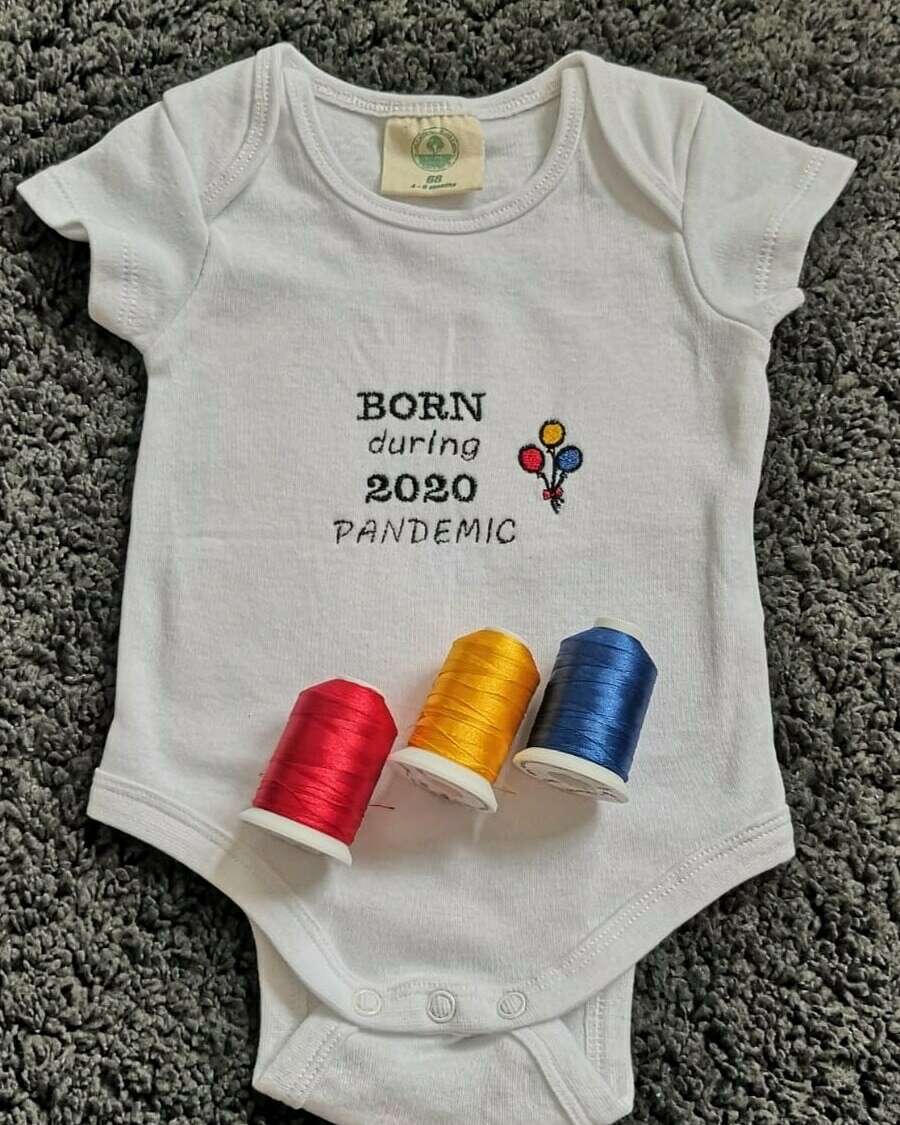 i was born during a pandemic onesie
