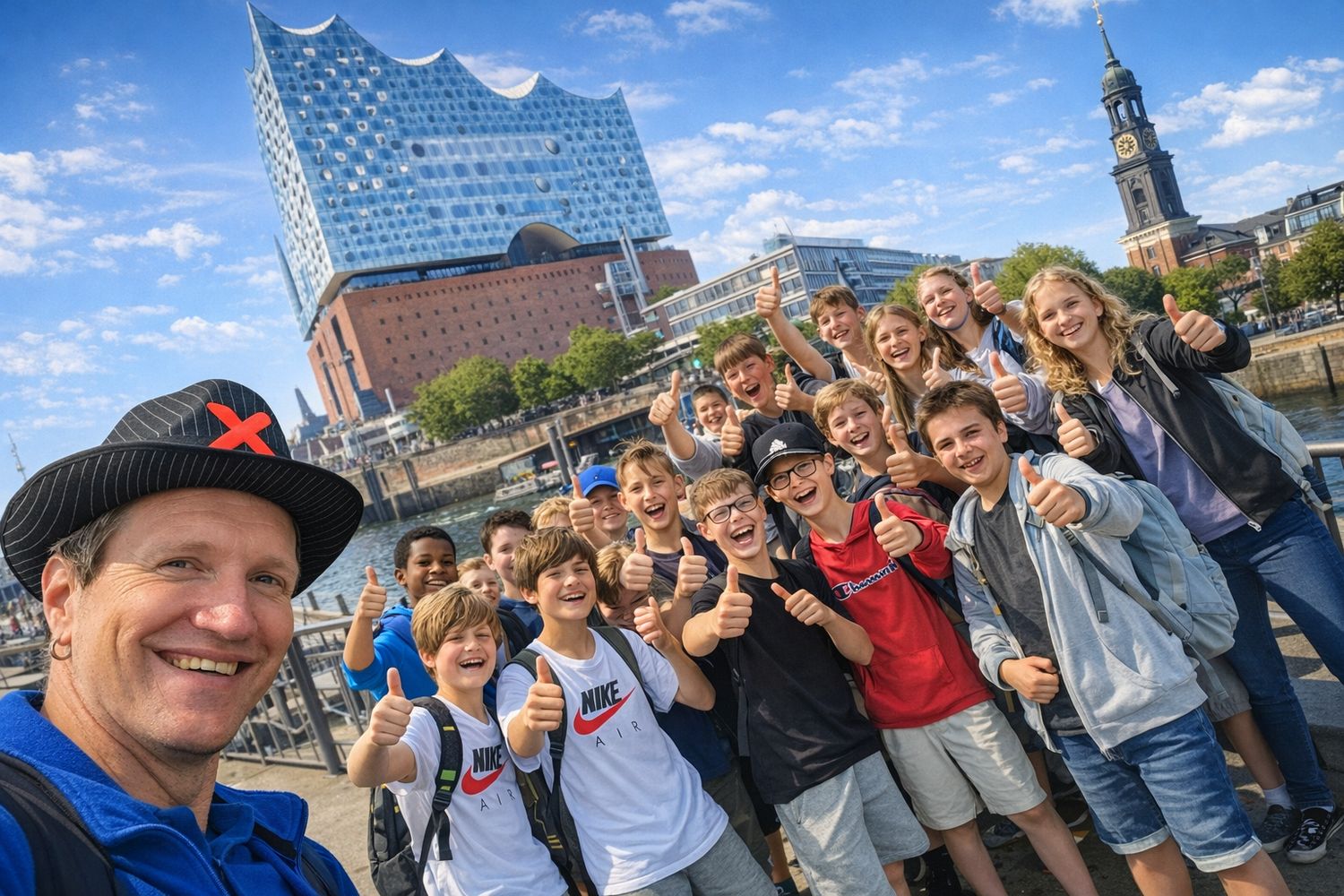 Mister X Stadtführung Hamburg  mit der Schulklassen 2h