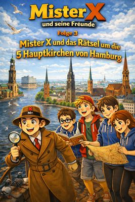 Mister X und seine Freunde und das Rätsel um die 5 Hauptkirchen von Hamburg "Taschenbuch" Folge 3