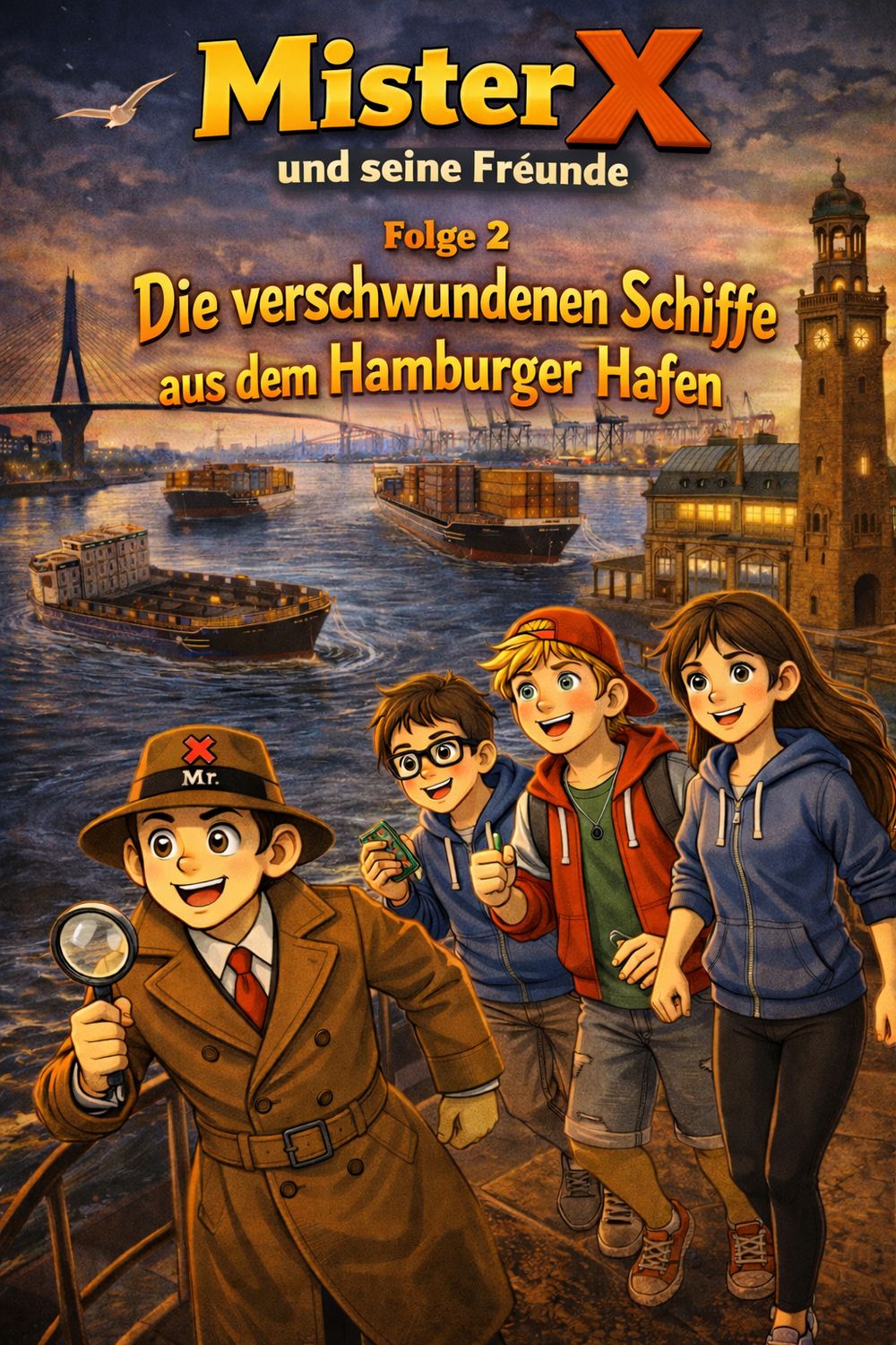 Mister X und seine Freunde und die verschwundenen Schiffe aus dem Hamburger Hafen Folge 2 "Taschenbuch"