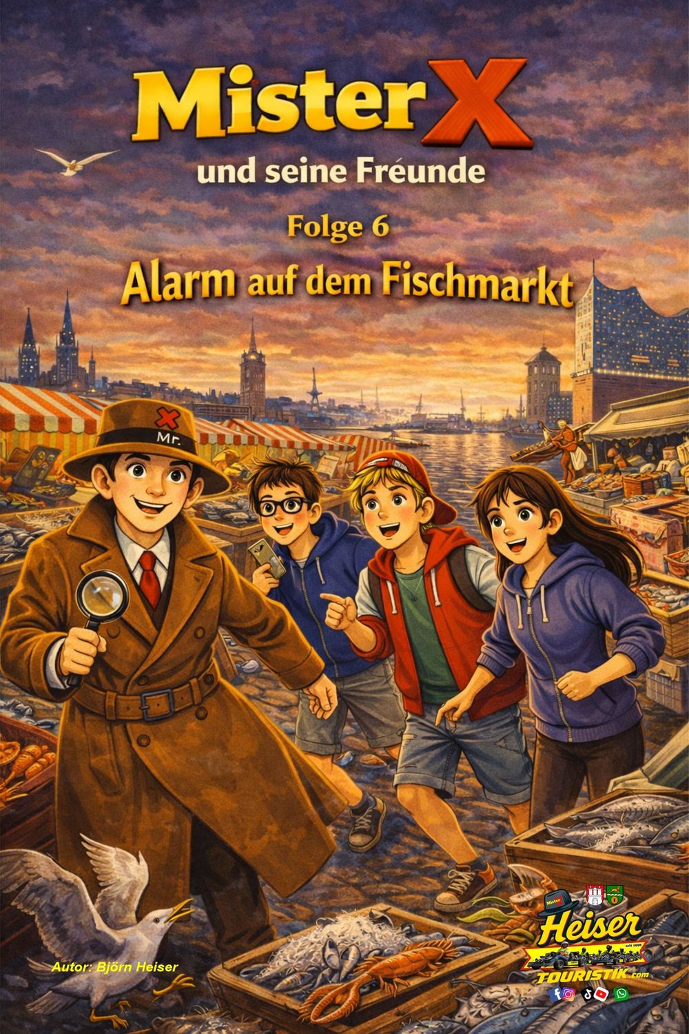 Mister X und seine Freunde " Taschenbuch" Alarm auf dem Fischmarkt Folge 6