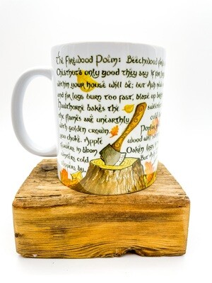 The &#39;logs to burn&#39; poem mug