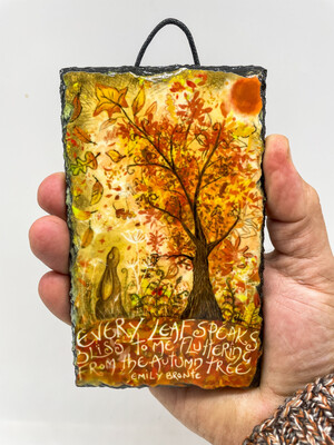 Every Leaf .. Autumnal Hanging Slate