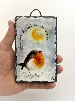Robins Appear … Hanging Slate