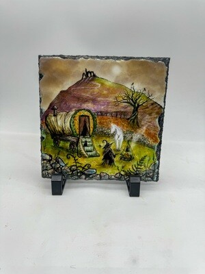 The Llangollen Witch (Dinas Bran - Llangollen)  - hanging or standing 15cm slate