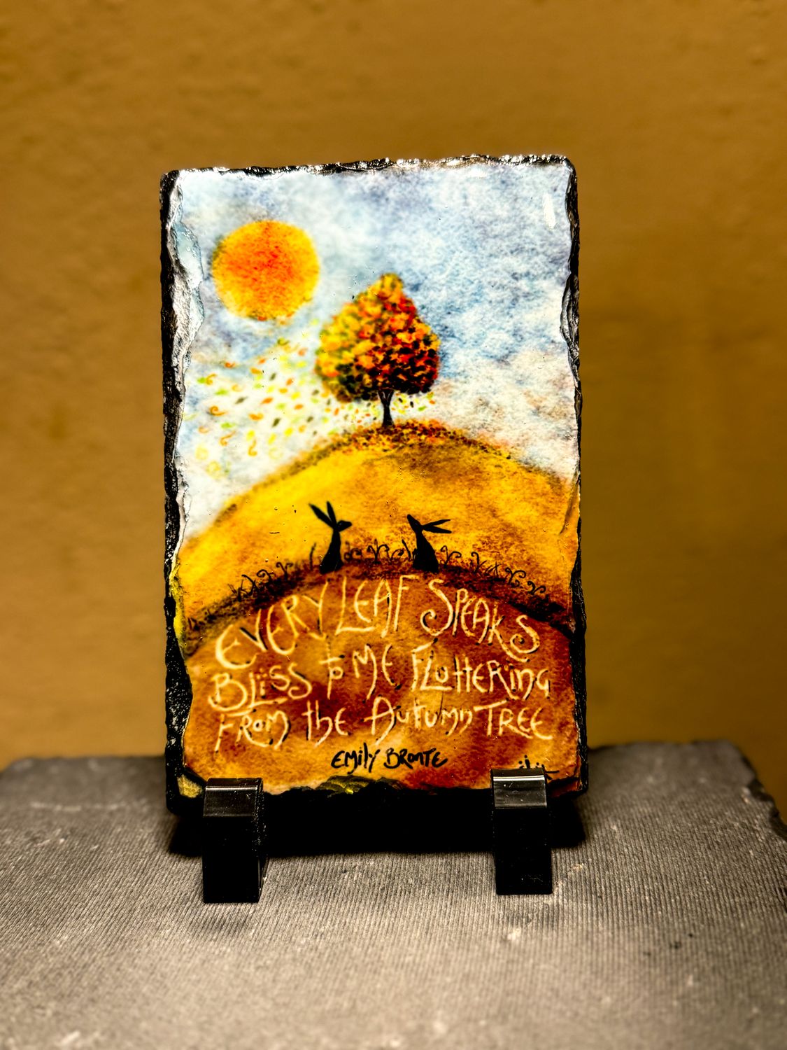 every leaf .. (Emily Bronte)  - 2 hares and tree