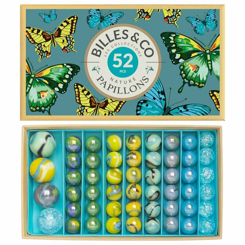 COFFRET DE BILLES PAPILLONS