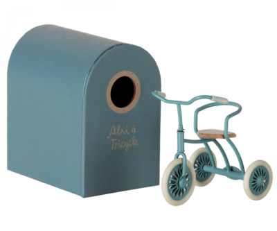 Tricycle bleu avec abri