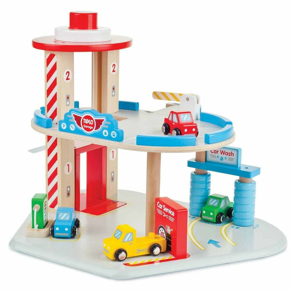 wooden toy garage