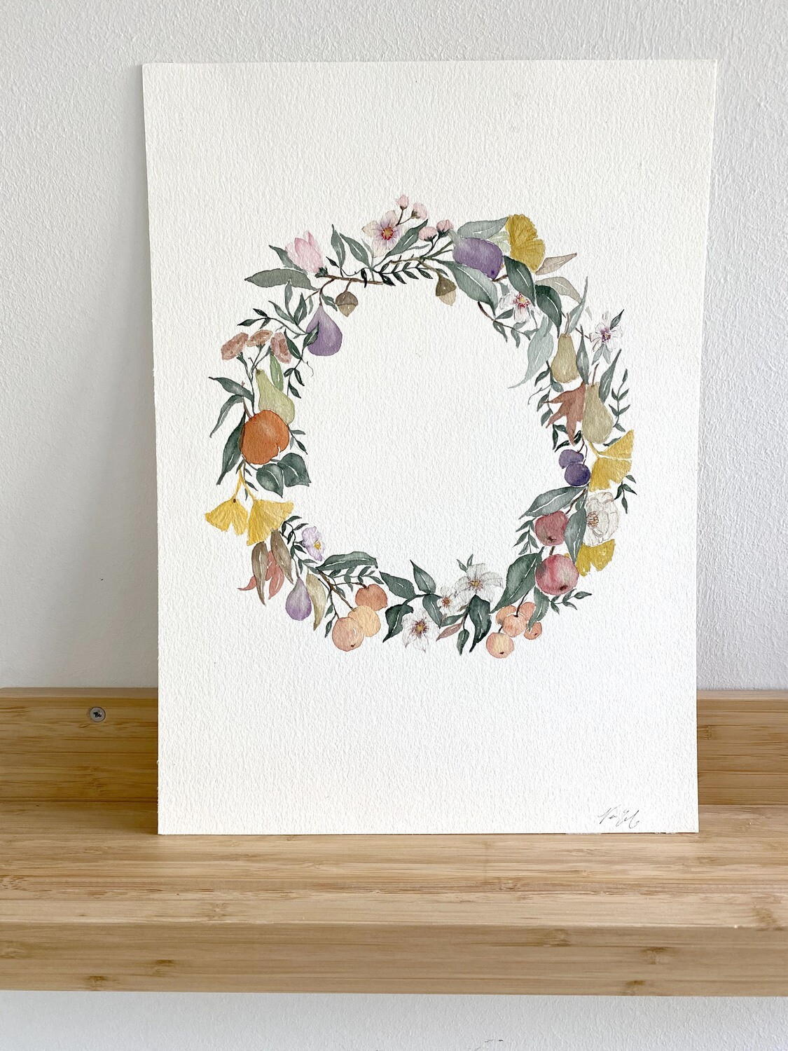 Wreath with Fruits and Florals