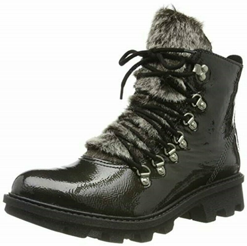 Josef Seibel, Marylin 18, Combat-Boot, Naplack metallic Kombi