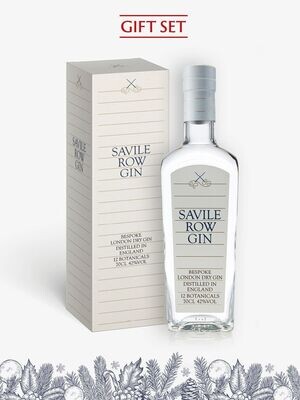 Savile Row Gin in textured coated gold foil card Gift Box