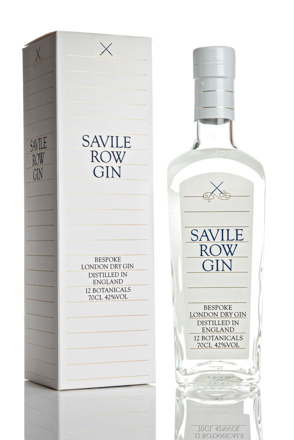 Savile Row Gin in textured coated gold foil card Gift Box