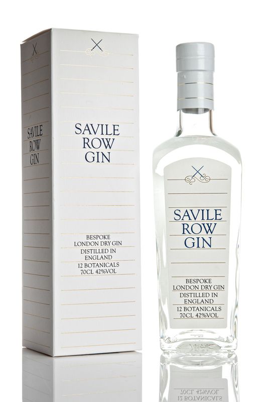Savile Row Gin in textured coated gold foil card Gift Box