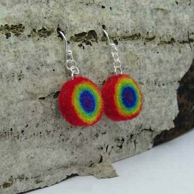 Mini Rainbow Disc Earrings