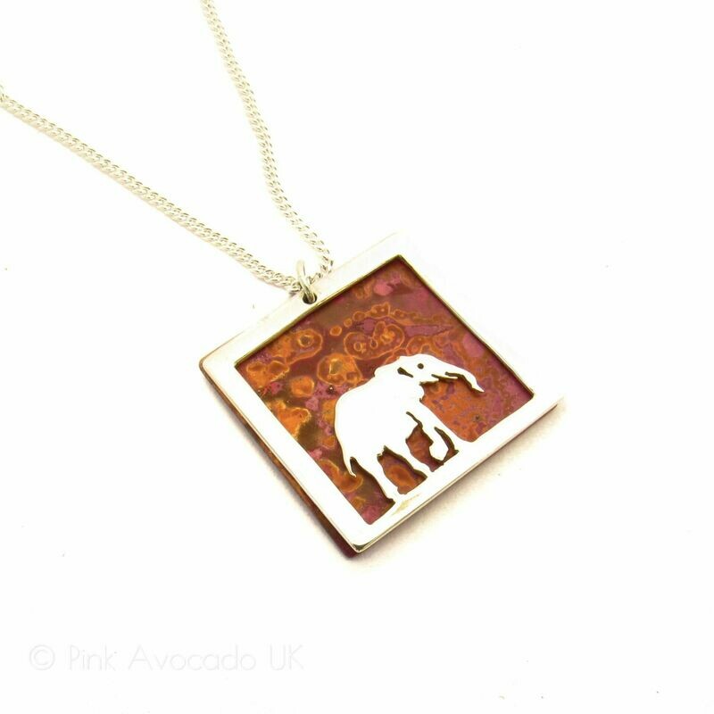 Mini Ele Square Reversible Pendant
