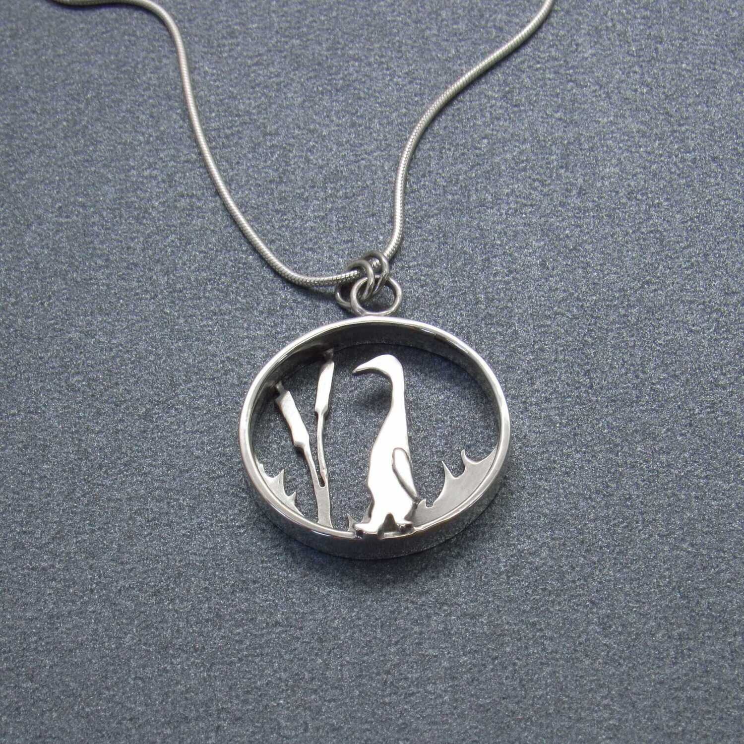 Runner Duck in the Bullrushes Pendant