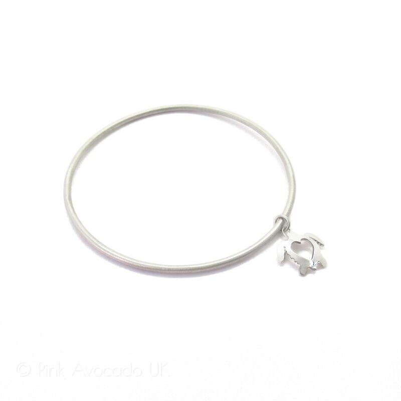 Argentium Turtle Charm Bracelet