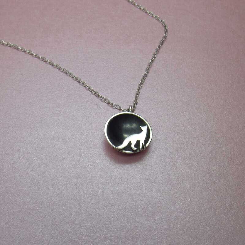 Fox Mini Disc Pendant
