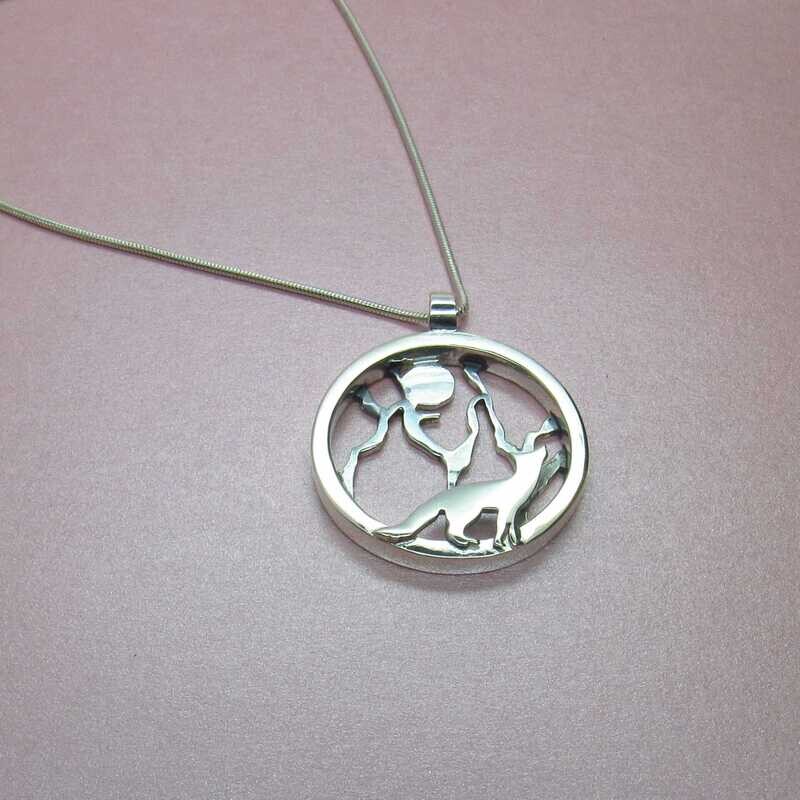 Fox in the Woods Shadow Pendant