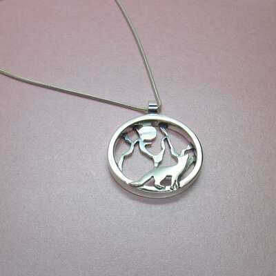 Fox in the Woods Shadow Pendant
