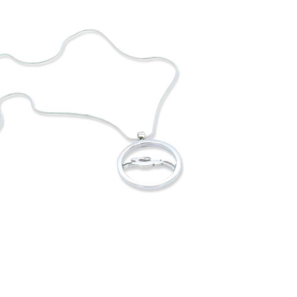 Leaping Hare Circle Pendant 2