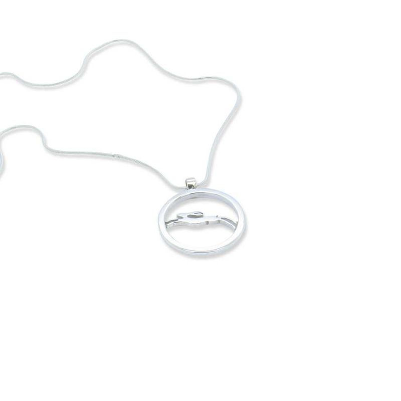 Leaping Hare Circle Pendant 2
