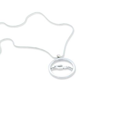 Leaping Hare Circle Pendant 2