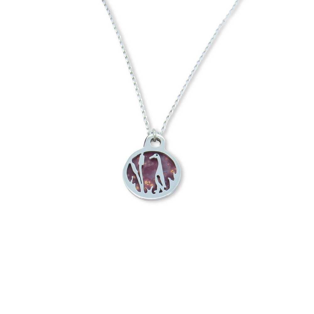 Tiny Runner Duck Circle Pendant