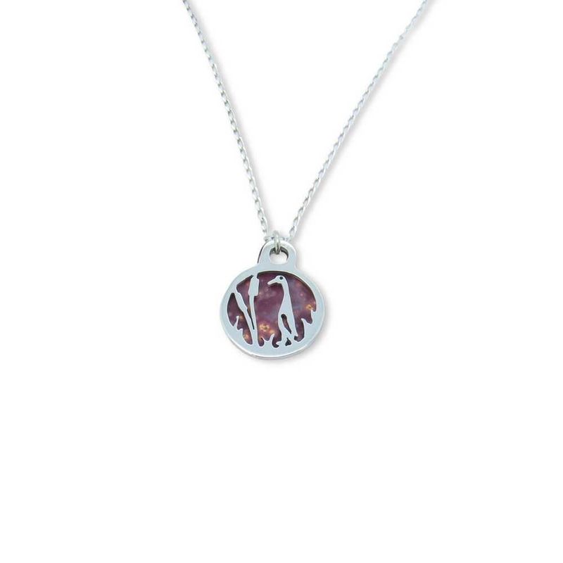 Tiny Runner Duck Circle Pendant