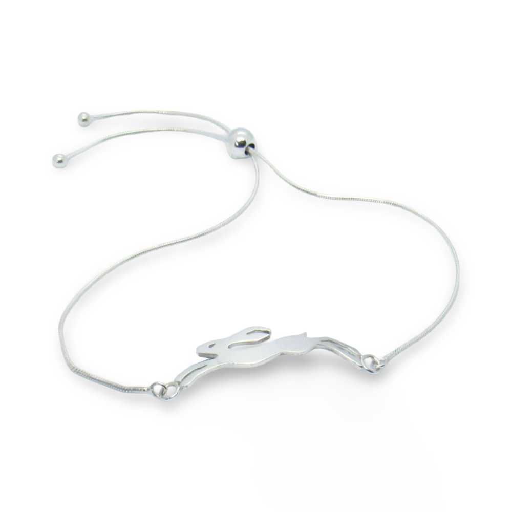 Running Hare Sterling Adjustable Bracelet