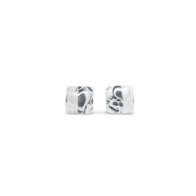 Hand Made Giraffe Heart Square Studs