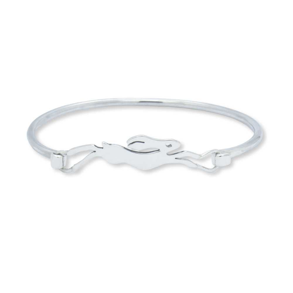Running Hare Sterling Clip Bangle