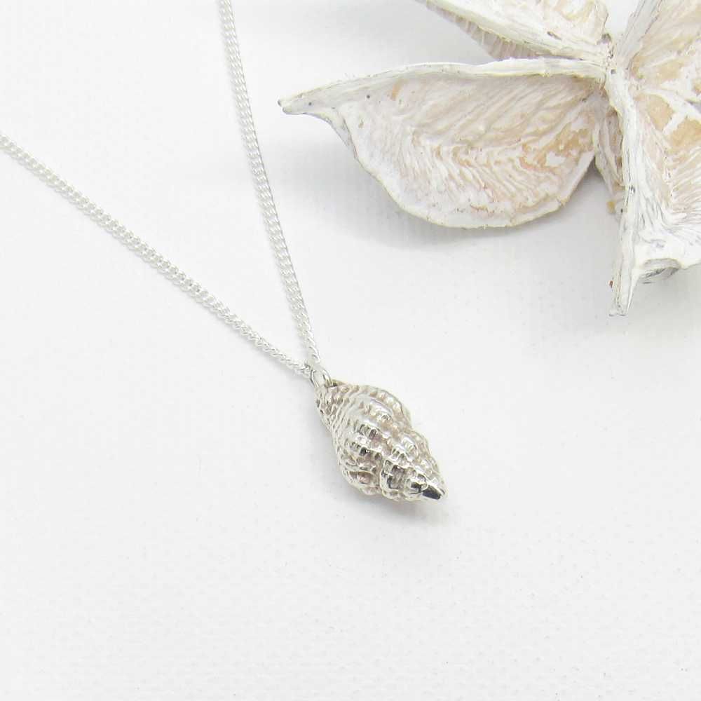 Hand Cast Solid Argentium Silver Shell