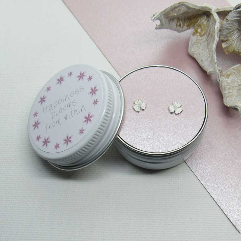 Happiness Blooms From Within Flower Studs