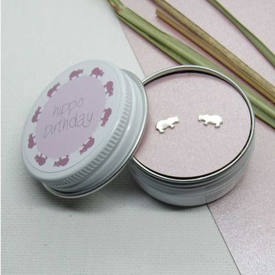 Hippo Birthday Studs Hippo Birthday Studs