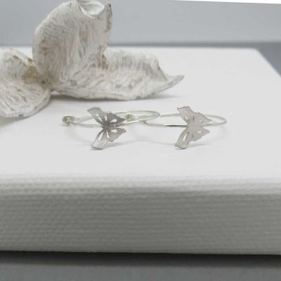 Argentium Hoops with Butterflies
