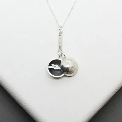 Moon Pendant with Secret Running Hare Moon Pendant with Secret Running Hare