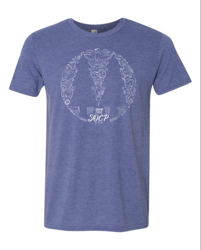 Adult SOCP 1955 Fundraising Shirt in Heather Blue