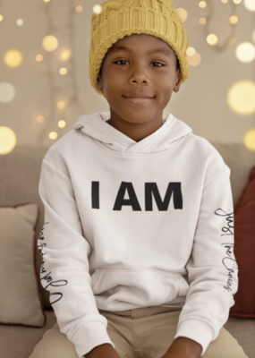 God Makes Art, I am Just the Canvas Youth Hoodie by Afflatus